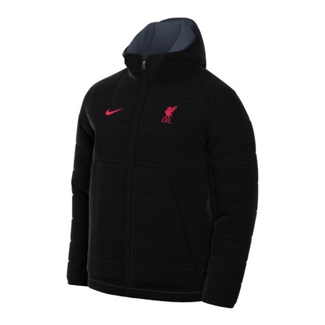 2022-2023 Liverpool Fleece-Lined Hooded Jacket (Black)