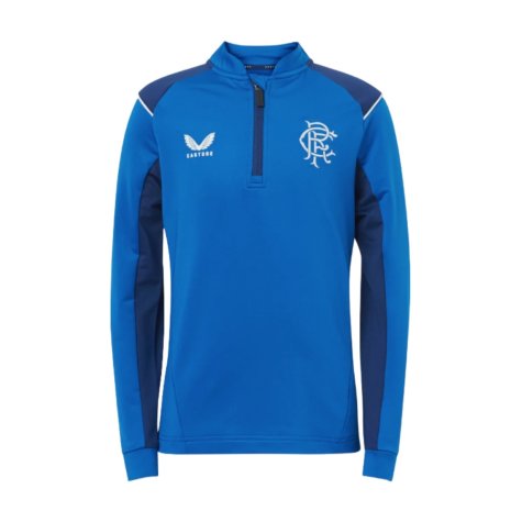 2022-2023 Rangers Training Half Zip (Blue) - Kids