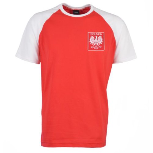 Poland Raglan Short Sleeve Tee (Red-White)