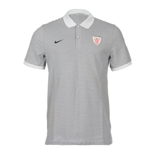 2016-2017 Athletic Bilbao Auth Polo Shirt (Pure Platinum)