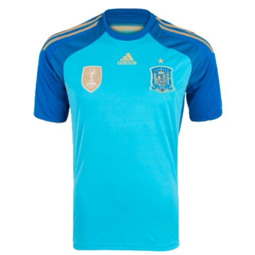 2014-2015 Spain Home Goalkeeper Shirt (Blue)