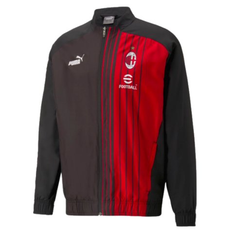 2022-2023 AC Milan Pre-Match Jacket (Black-Red)