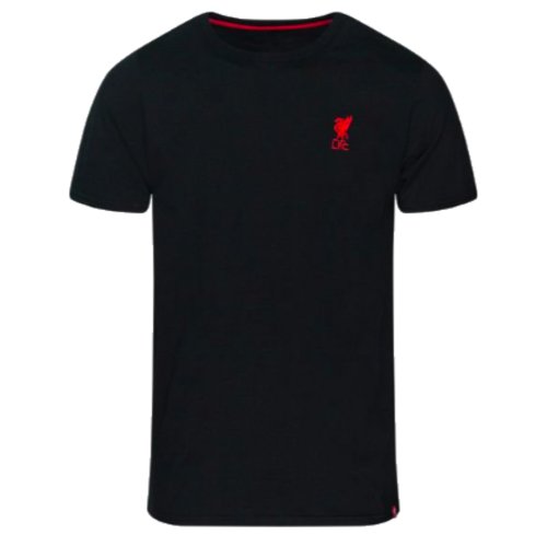 Liverpool Mens Black Liverbird Emblem Tee