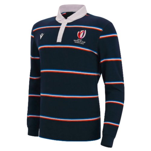 Macron RWC 2023 Cotton Tricolore Rugby Jersey (Navy)