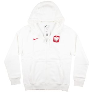 2022-2023 Poland Full Zip Fleece Hoodie (White)