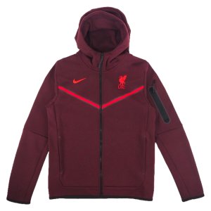 2022-2023 Liverpool Tech Fleece FZ Hoodie (Burgundy)