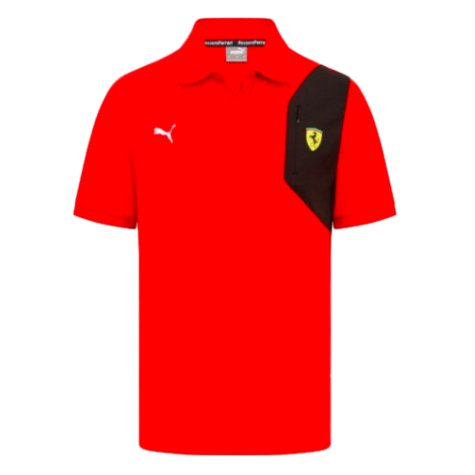 2023 Ferrari Fanwear Mens Classic Polo Shirt (Red)