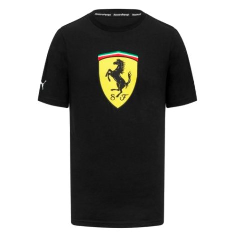 2023 Ferrari Fanwear Big Shield Tee (Black)