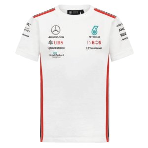 2023 Mercedes Driver Tee (White) - Kids