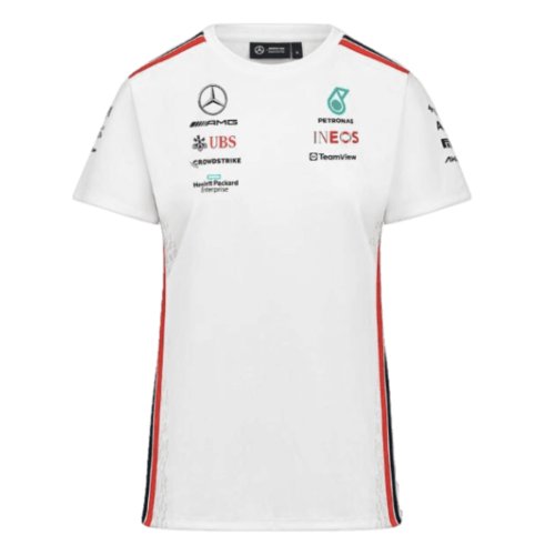 2023 Mercedes-AMG Team Driver Tee (White) - Ladies