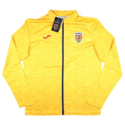 2023-2024 Romania Pre-Match Full Zip Sweatshirt (Yellow)