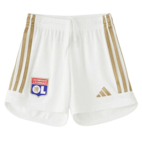 2023-2024 Olympique Lyon Home Shorts (White) - Kids