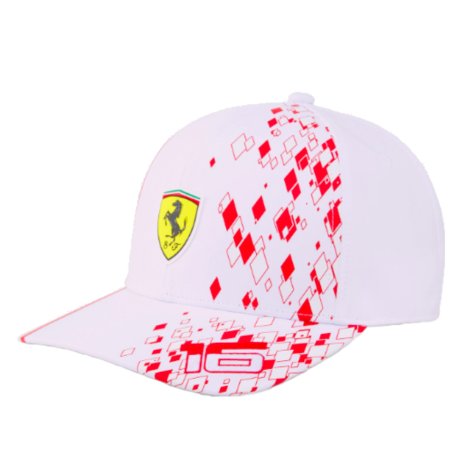 2023 Ferrari Charles Leclerc Monaco Cap (White)