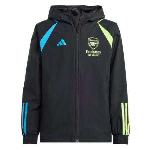 2023-2024 Arsenal Allweather Jacket (Black) - Kids