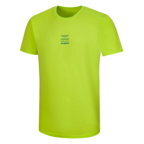 2023 Aston Martin Lifestyle Logo Tee Mens - Lime