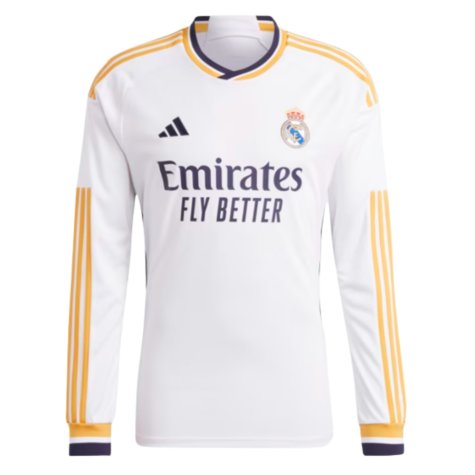 2023-2024 Real Madrid Long Sleeve Home Shirt