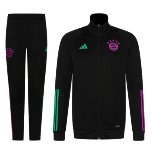 2023-2024 Bayern Munich Tracksuit (Black) - Kids