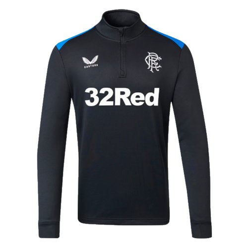 2023-2024 Rangers Players Matchday Half Zip Midlayer (Black)