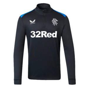 2023-2024 Rangers Training Fleece Half Zip Midlayer (Black)