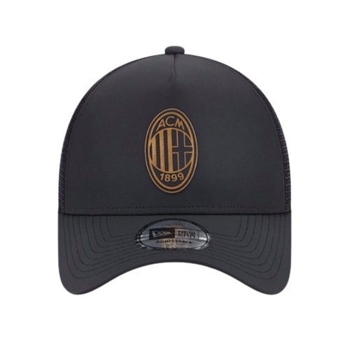 2023-2024 AC Milan Black + Gold A Frame Trucker Cap