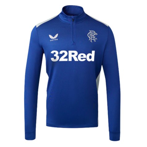 2023-2024 Rangers Coaches Matchday Half Zip Midlayer (Blue)