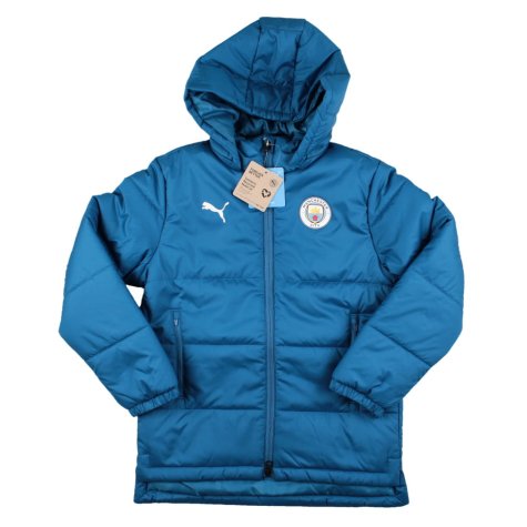 2023-2024 Man City Bench Jacket (Lake Blue) - Kids