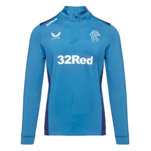 2023-2024 Rangers Players Training Half Zip Midlayer (Deep Water)