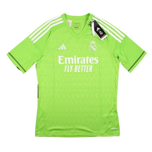 2023-2024 Real Madrid Home Goalkeeper Shirt (Solar Green) - Kids