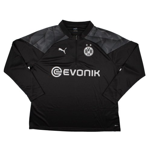 2023-2024 Borussia Dortmund Training Half Zip Top (Black-Silver)