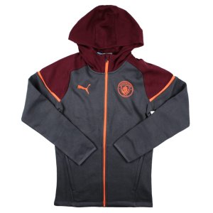 2023-2024 Man City Casuals Hooded Jacket (Strong Grey)