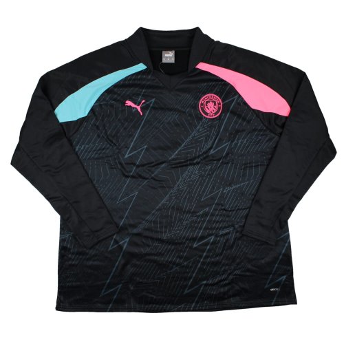 2023-2024 Man City Pre-Match LS Sweat Top (Dark Navy)