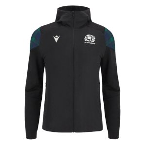 2023-2024 Scotland Rugby Travel Full Zip Hoodie (Black)