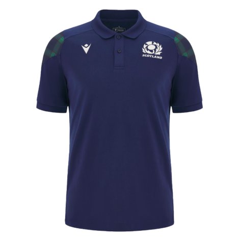 2023-2024 Scotland Rugby Travel Poly Polo Shirt (Navy)