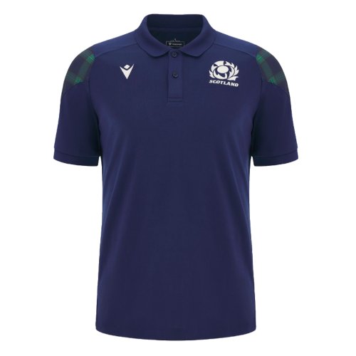 2023-2024 Scotland Rugby Travel Poly Polo Shirt (Navy)