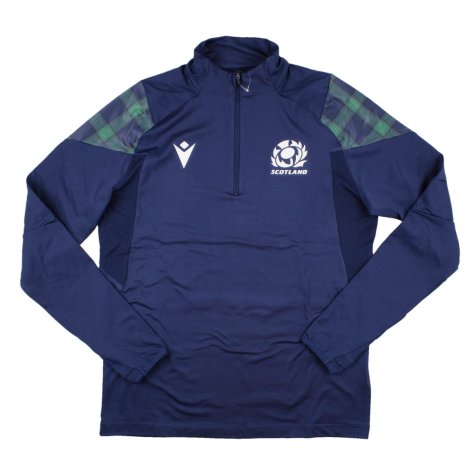 2023-2024 Scotland Rugby Half Zip Softshell Top (Blue)