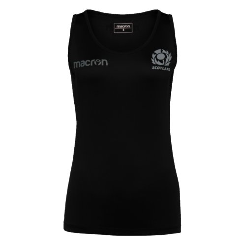 2023-2024 Scotland Rugby Training Singlet (Black) - Ladies