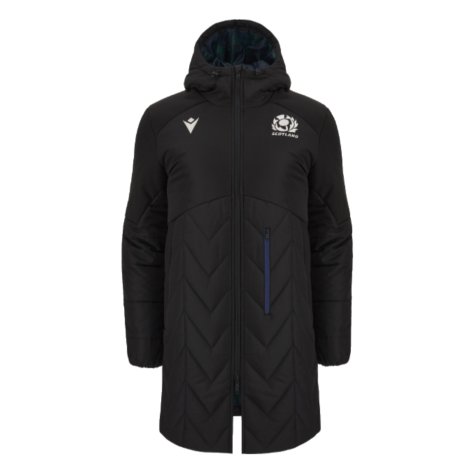 2023-2024 Scotland Rugby Stadium Parka Jacket (Black)