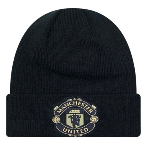 Man Utd Black Cuff Beanie