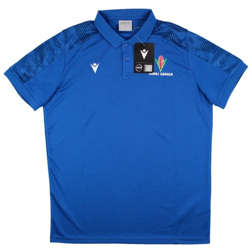 2023-2024 Samoa Rugby Travel Player Poly Polo Shirt (Royal)