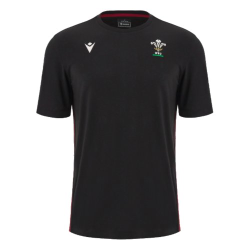 2023-2024 Wales Rugby Travel Cotton Shirt (Black)