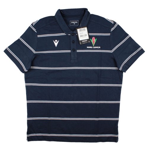 2023-2024 Samoa Rugby Travel Player Cotton Polo Shirt (Navy)