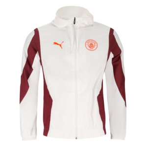 2023-2024 Man City Pre-Match Woven Anthem Jacket (White)