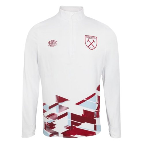 2023-2024 West Ham Warm Up Midlayer Top (White)