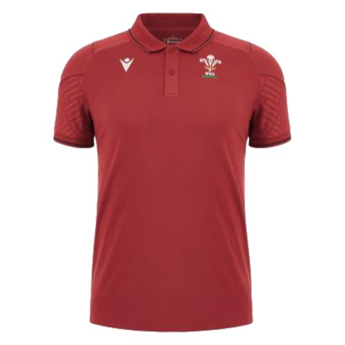 2023-2024 Wales Rugby Travel Polo Shirt (Red)