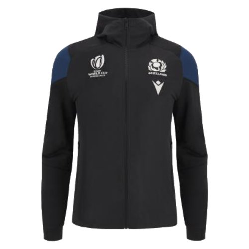 Scotland RWC 2023 Travel Rugby Full Zip Hoody (Black)