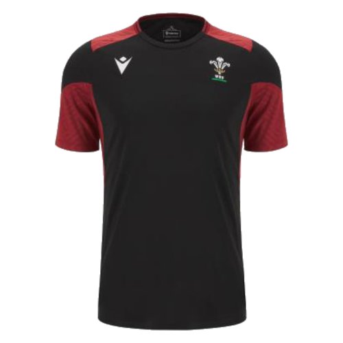 2023-2024 Wales Rugby WRU Training Gym Shirt (Black)