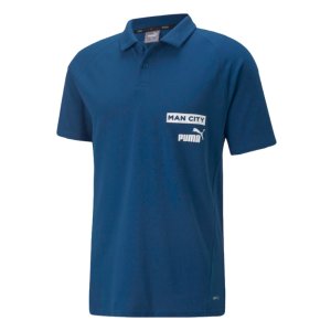 2023-2024 Man City Casuals Polo (Dark Navy)