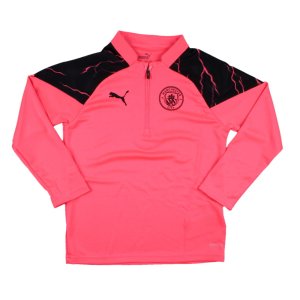 2023-2024 Man City Training Half Zip Top (Sunset Glow) - Kids