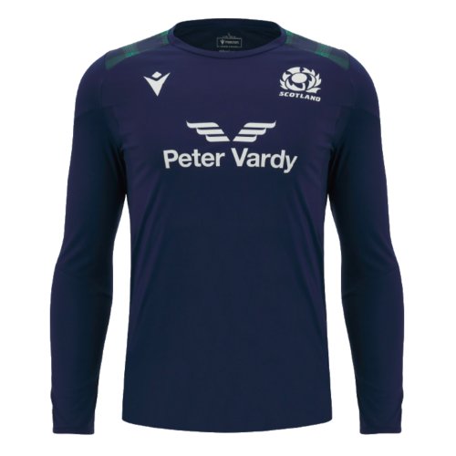 2023-2024 Scotland Rugby Long Sleeve Training Tee (Navy)