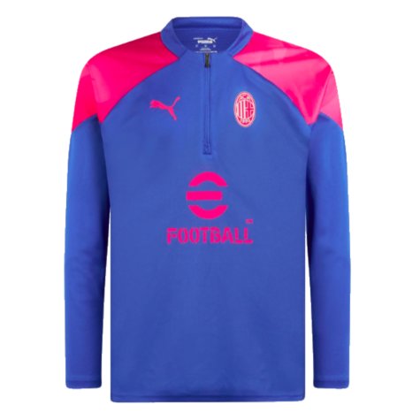 2023-2024 AC Milan Training Half Zip Top (Sapphire)